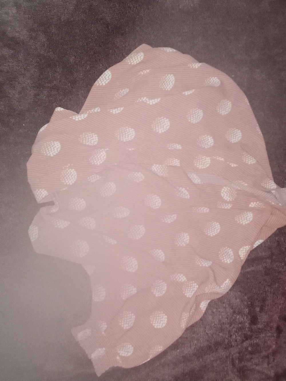 Alfani Pink and White Polka Dot Scarf